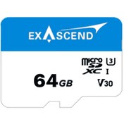 تصویر کارت حافظه MicroSDXC اگزاسند مدل Essential-X UHS-I U3 V10 64GB 90MB/s ExAscend Essential-X UHS-I U3 V10 64GB 90MB/s Memory Card