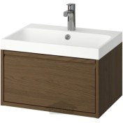 تصویر روشویی با کشو/حوضچه/شیر اب ایکیا مدل IKEA ÄNGSJÖN / BACKSJÖN رنگ اثر بلوط قهوه ای 