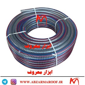 تصویر شیلنگ فنر استیل 50 متر سایز 1/2 1 اینچ (سایز 5) 