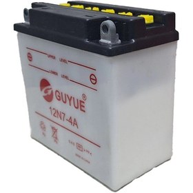 تصویر باطری برند جی وای 7 آمپر اسیدی چینی درجه یک Motorcycle battery 9 ampr guyue