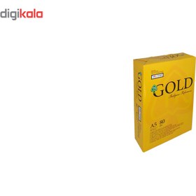 تصویر کاغذ GOLD 80g A5 بسته ۵۰۰ عددی ا Gold A5 Paper Pack of 500 Gold A5 Paper Pack of 500