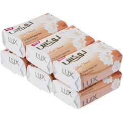 تصویر صابون لوکس با رایحه گل یاس وزن ۹۰ گرم بسته ۶ عددی 