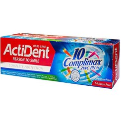 تصویر خمیر دندان کامپلیمکس اکتیدنت 130 گرم ActiDent 10 Complimax Zinc Plus Toothpaste 130g