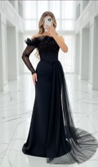 تصویر پیراهن مجلسی مزونی ملورین - مشکی / 