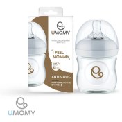 تصویر شیشه شیر پلی پروپیلن دهانه عریض یومامیUMOMY جحم 125 میلی برای کودکان بالای 6 ماه 