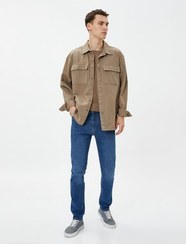 تصویر شلوار جین آبی مردانه Skinny Fit Michael Jean Koton 