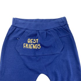 تصویر شلوار سرمه ای نوزادی پسرانه طرح بست فرندز نیلی Nili Best Friends ا Nili Best Friends Baby Boy Blue Pants Nili Best Friends Baby Boy Blue Pants