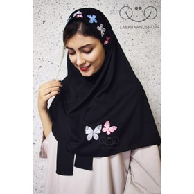 تصویر مقنعه پروانه‌ها نقاشی 