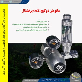 تصویر رگلاتور دوگیج co2 مدل st-03 پرفشنال PROFESSIONAL aquarium co2 regulator st-03