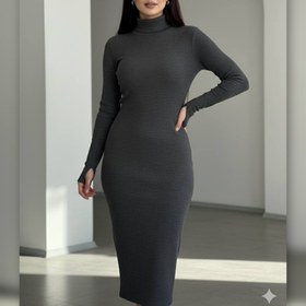 تصویر ماکسی بلند یقه اسکی (پک 3 عددی) 