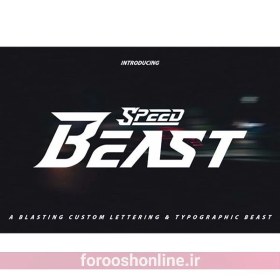 تصویر دانلود فونت Speed Beast – فونت انگلیسی برای تیتر، کاور، تبلیغات، لوگو، هیجان انگیز 