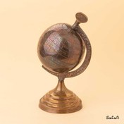تصویر کره زمین برنجی طلایی هندی سایز 4 