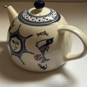 تصویر قوری سرامیک لعابی سنتی ایرانی 