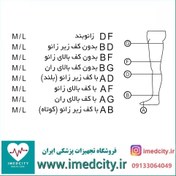 تصویر جوراب واریس درجه یک (BG بدون کف_بالای ران) طب و صنعت Compression Stocking