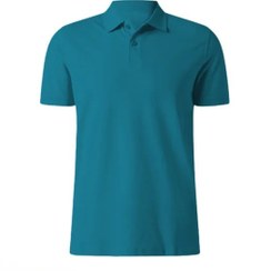 تصویر تیشرت مردانه یقه دار رنگ سبز لجنی 