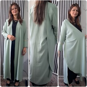 تصویر مانتو بلند بغل چاک خاص 