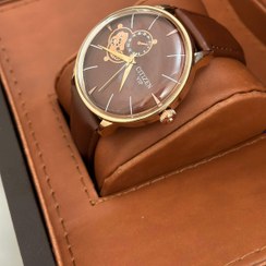 تصویر ساعت بندچرمی قهوه ای مردانه های کپی درجه یک مدل VIP Brown leather strap watch for men, first-class replicas, VIP model