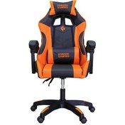 Porodo Gaming Chair With Footrest , Black-Orange, PDX514