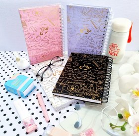 تصویر دفتر ریاضی جلد سخت ۱۰۰ برگ طلاکوب 