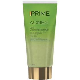 تصویر ژل پاک کننده اسکراب لوفا مناسب پوست های چرب ۱۷۵ میل پرایم PRIME ACNEX LUFFA CLEANSING SCRUB GEL 