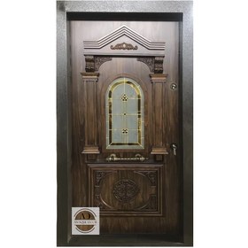 تصویر درب ضد سرقت مدل پلازا روکش راش - 105*210 / چپ بازشو 