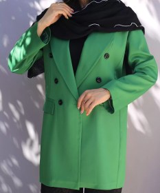 تصویر کت زنانه سبز کرپ 
