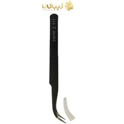 تصویر موچین انبری مدل کاشت مژه سر کج کد 111 زد وان Zone Tweezers Model Z111