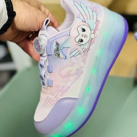 تصویر کتانی دخترانه چراغدار طرح کرومی برند KIDS KING کد 4022802 