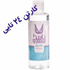 تصویر کارتن 24 عددی روغن بدن سرد پاسخ (روغن ماساژ) حاوی ویتامین E و عصاره آویشن و نعناع حجم 240 میلی لیتر 