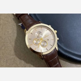 تصویر ساعت چرم عقربه ای مردونه از برند الگانس 