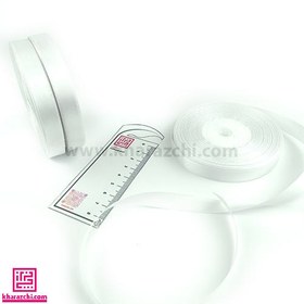 تصویر ربان ساتن 1.3cm کد 5 سفید 