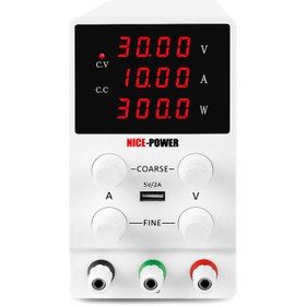 تصویر منبع تغذیه 30 ولت 10 آمپر نایس پاور مدل Nice-Power SPS3010 ( پاوردار ) POWER SUPPLY