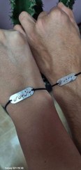 تصویر دستبند ست کاپلی استیل نقره ای 