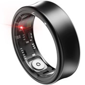 تصویر حلقه یا انگشتر هوشمند مدل SR02 جنس رویه سرامیک ضد آب+شارژر باکس Smart Ring Sr02