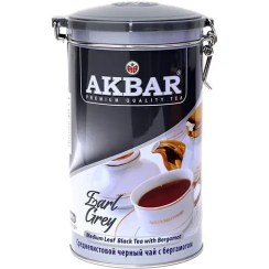 تصویر چای اکبر ارل گری قوطی ۴۵۰ گرم 