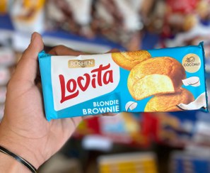 تصویر کوکی لاویتا روشن با طعم نارگیلی ۱۲۷ گرم- Lovita blondie brownie 