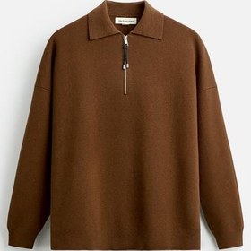 تصویر پلیور مردانه زارا KNIT POLO SHIRT 