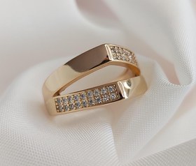 تصویر انگشتر دولاین نگین دار 