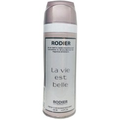 تصویر اسپری بدن زنانه رودیر مدل لا ویه است بله حجم 200 میلی لیتر Rodier Lavie Est Belle Body Spray