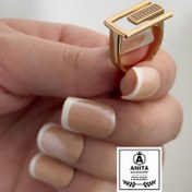 تصویر انگشتر سه خط نگین دار ژوپینگ مدل ۲۰۶۲ 