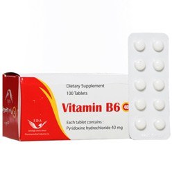 تصویر ویتامین ب6 100 عددی ا Vitamin B6 100 Tablets Vitamin B6 100 Tablets