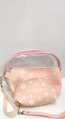 تصویر کیف لوازم آرایش سه عددی طلقی 