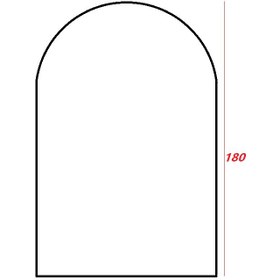 تصویر آینه مدل گنبدی فلزی طرح پنجره نیمه مشبک کد 180 