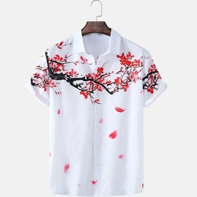 تصویر ZHANGNA Men&#39;s T-Shirts Men&#39;s Shirts Casual Street Trend Shirts Printed Men&#39;s Shirts 