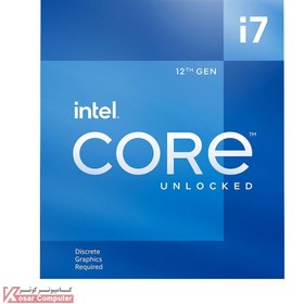 تصویر پردازنده اینتل مدل Core i7-12700F بدون باکس CPU INTEL Core i7-12700F TRAY