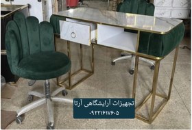 تصویر میزناخن پایه فورتیک بعل پارچه صفحه ام دی اف تک نفره ابعاد ۴۵×۱۲۰ 