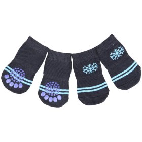 تصویر جوراب سگ و گربه مدل non بسته 4 عددی سایز L pet socks