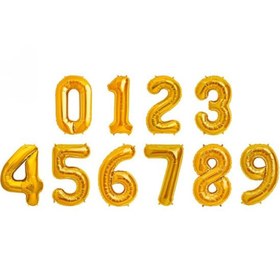 تصویر بادکنک فویلی عدد طلایی (32 اینچی) 