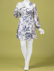 تصویر پیراهن زنانه آستین بلند کرپ حریر مجلسی ملورا 