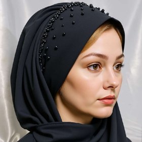 تصویر هد شال مجلسی مشکی 